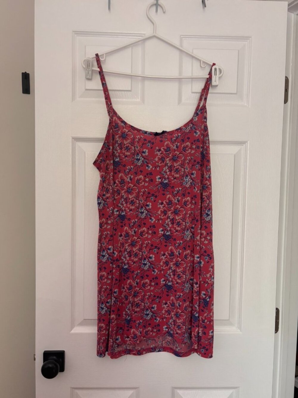 Pink Floral Slip Dress / Babydoll Dress – Lightweight & Flowy (Large)